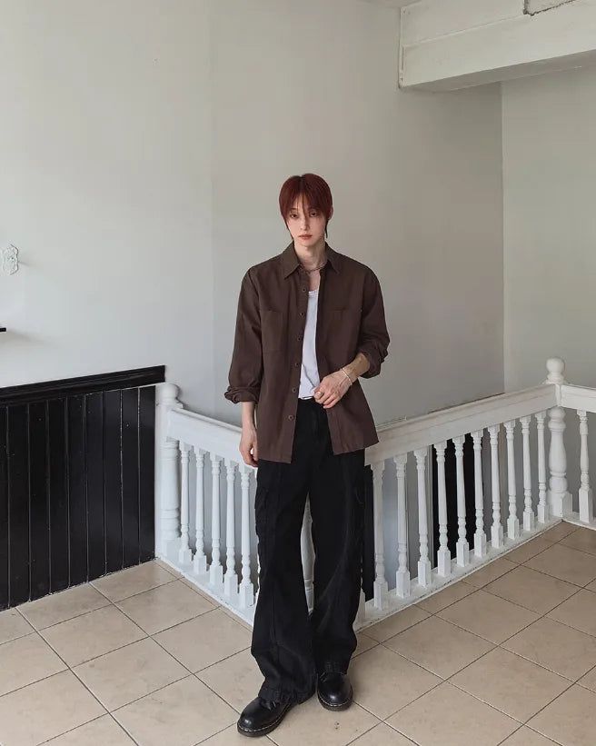 Larson Washed Multi-Pocket Wide Cargo Pants