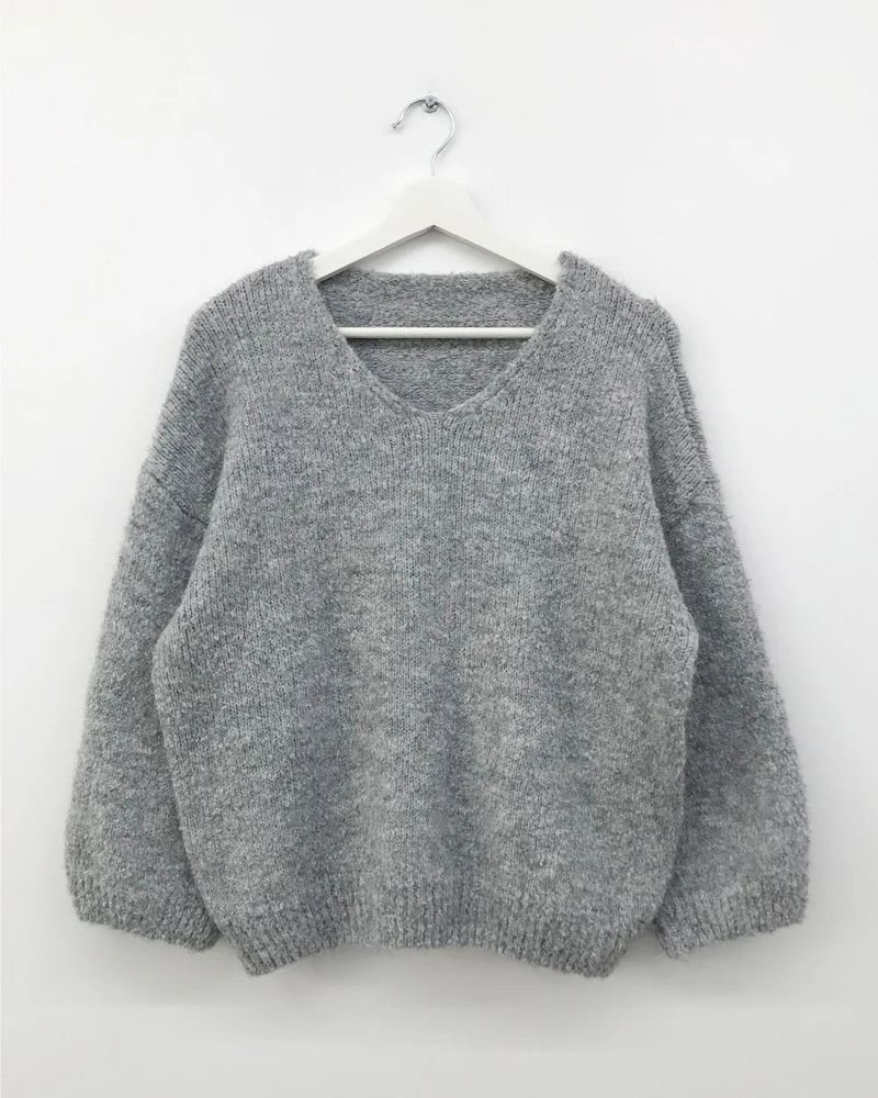 Bonbon Boucle V-neck Knit (5color)