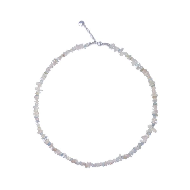 RUNDS(ランド)の「mini gemstone necklace (pink)(Accessories)」