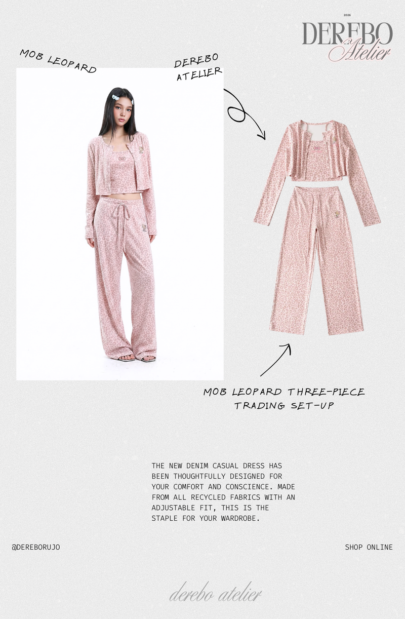 Mob Leopard Three-Piece Trading Set-up (SLEEVELESS TOP)