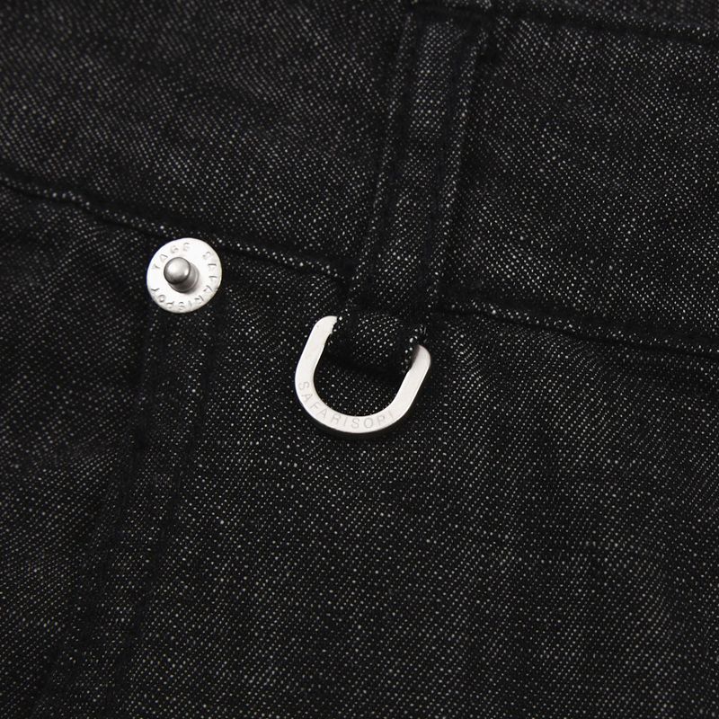 ROUX BASE UNIFORM LIGHT DENIM PANTS (BLACK)