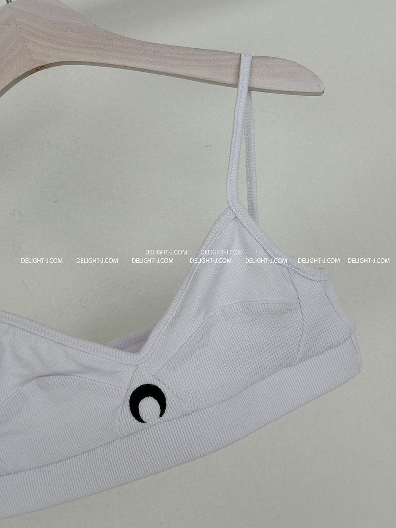 Patch High Waist Bra Top Underwear Set