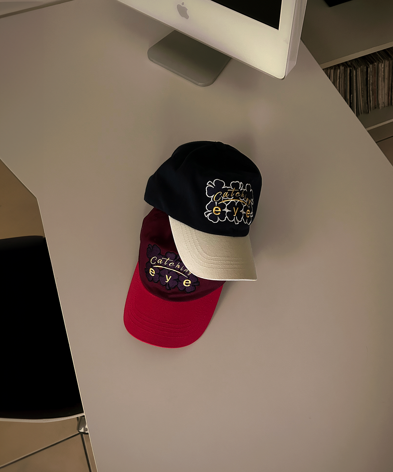 Catching Eye Ball Cap - Burgundy / Pink Yarrow