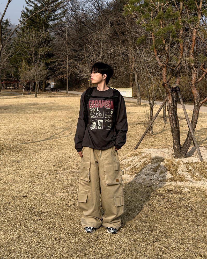 Utility Patch Wide Cargo Pants