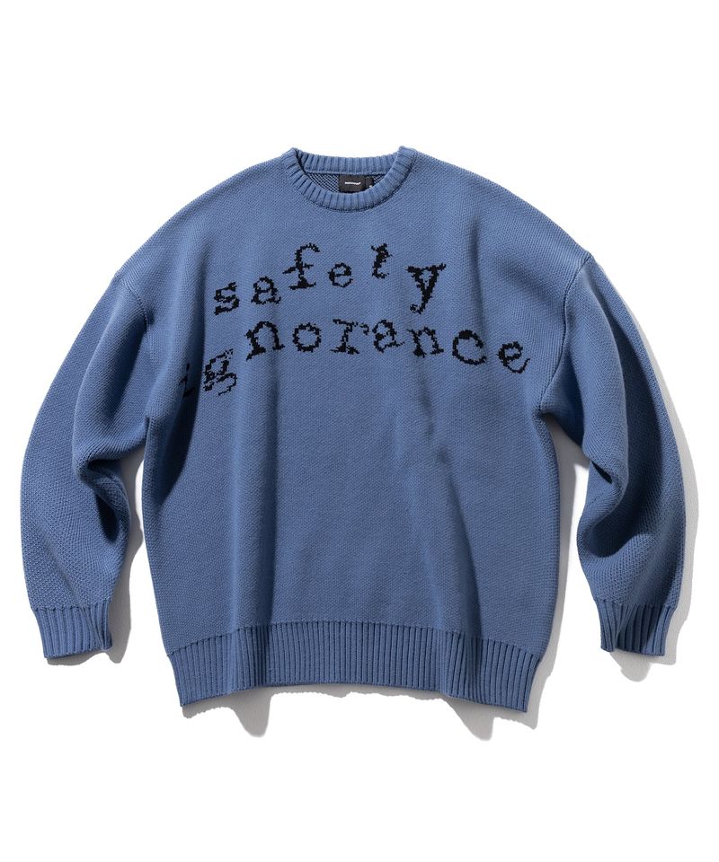 SAFETY LETTERING WOOL KNIT MWZNT001