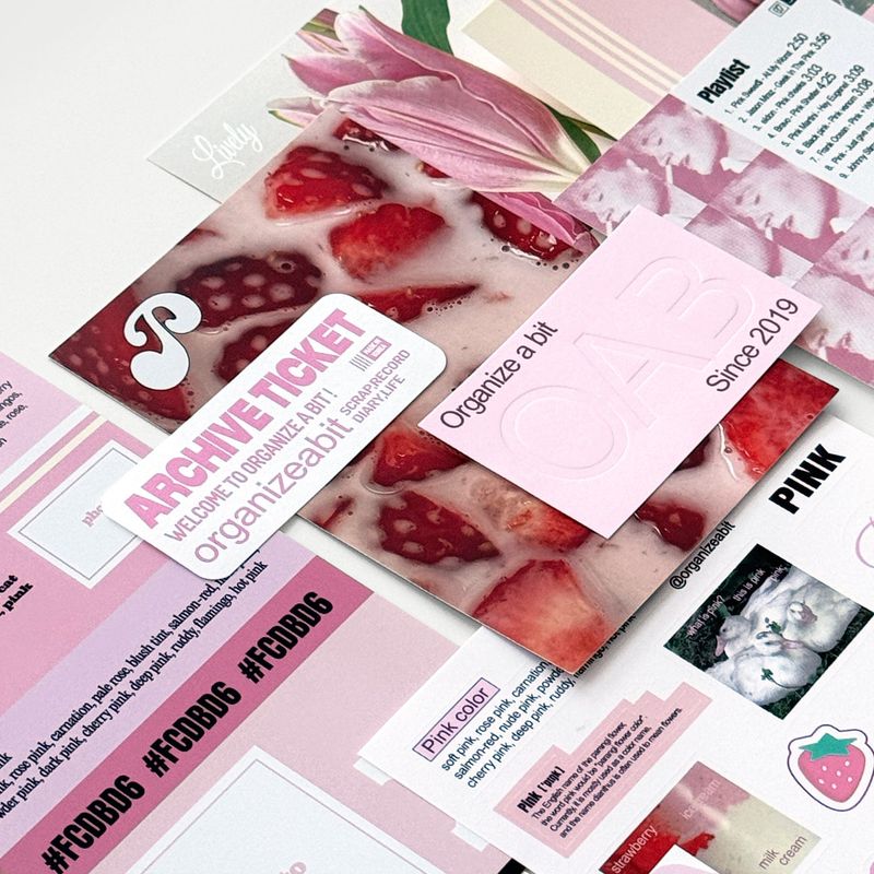 oab tone pack pink / scrap sticker set