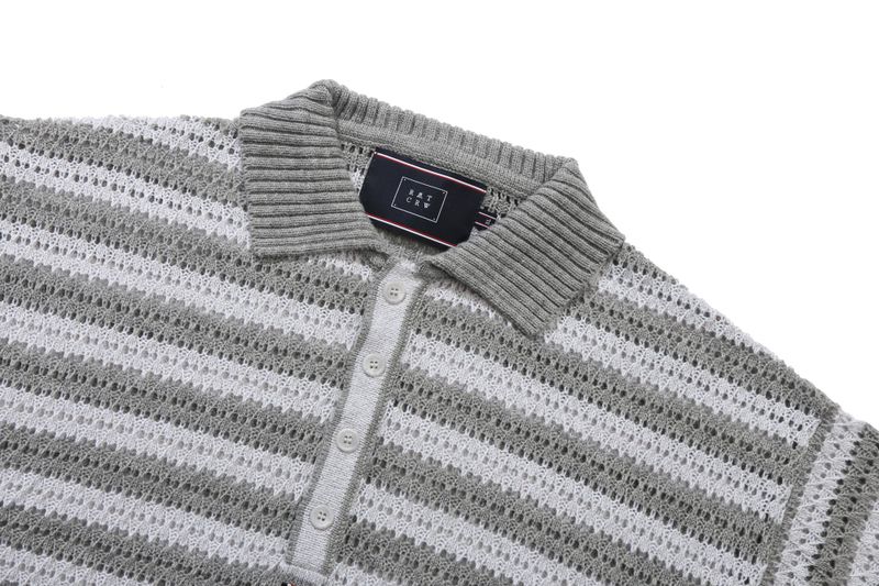 PUNCHING KNIT POLO_GRAY