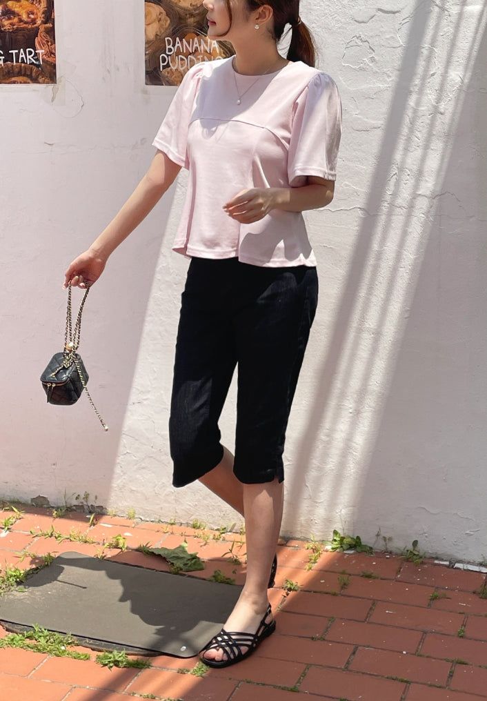 Roden Slit Span Capri Denim Pants