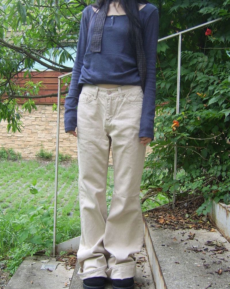 cotton basic bootcut