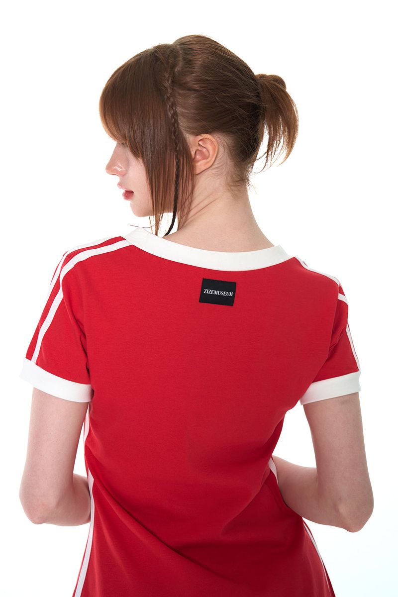V NECK LINE OPS (RED)