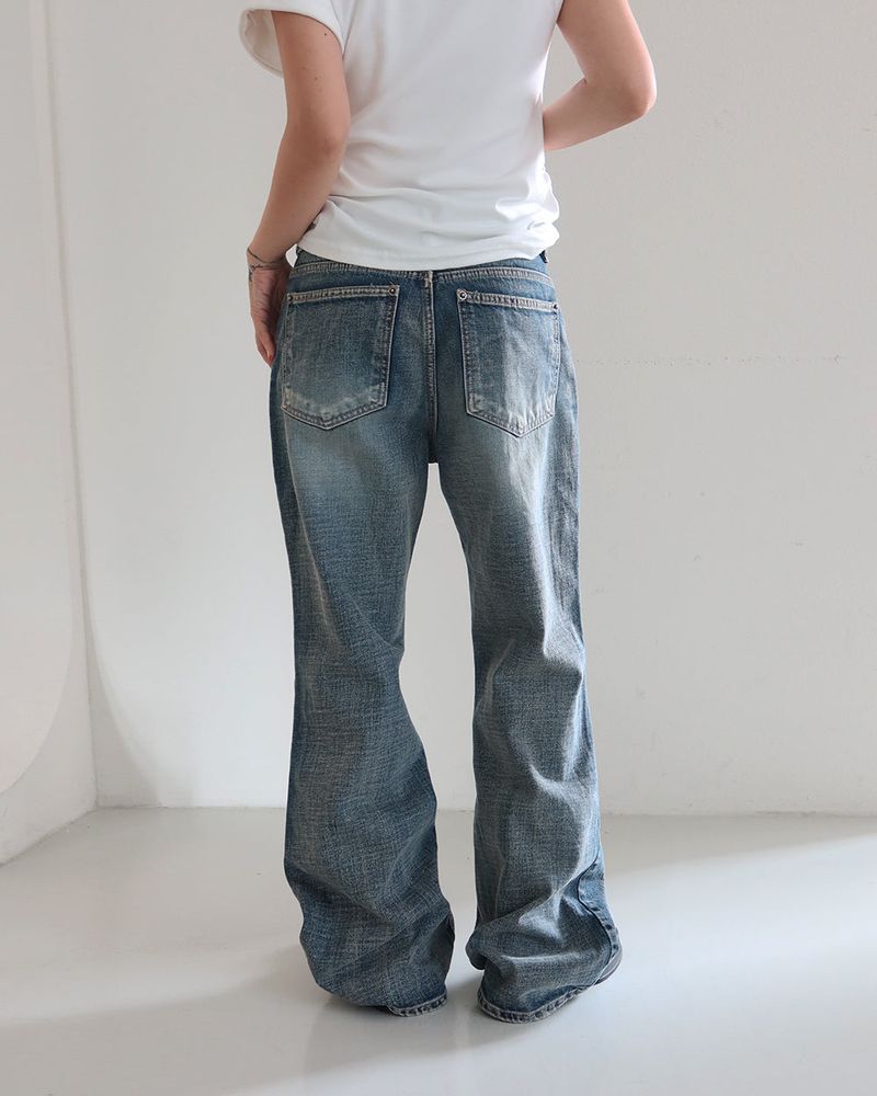 Boy Fit Straight Wide Bootcut Jeans