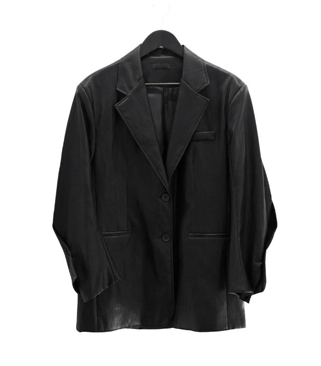 Revon Crack Leather Jacket