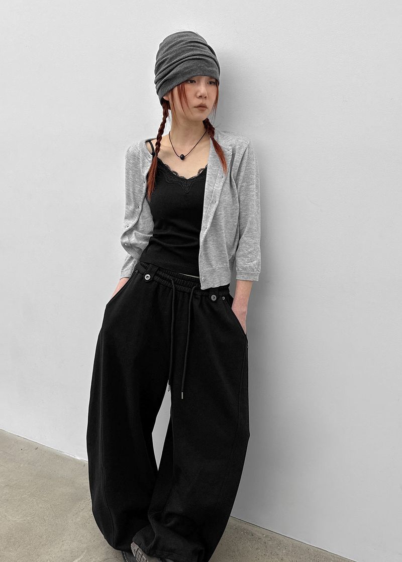 [MADE] Budri Round 3/4 Sleeve Knit Cardigan