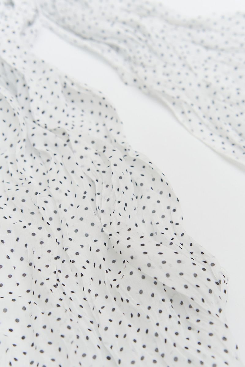 Leaf Dot Wrinkle Scarf