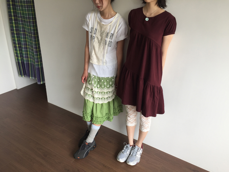 クロス ボタン ドレス (2color) 