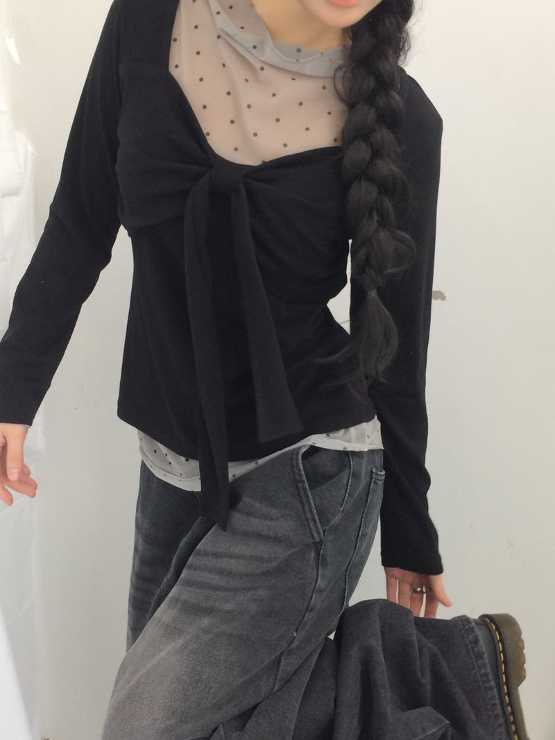 drape ribbon top