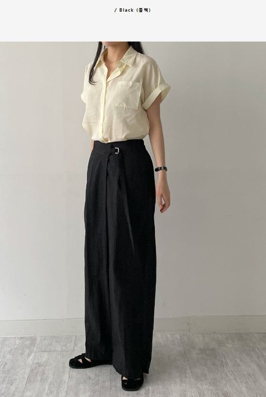 Raschel Nylon Wrap Wide Pants