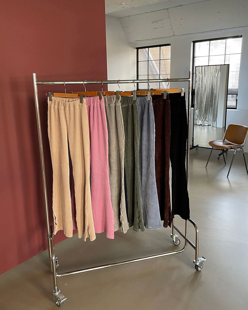 corduroy velvet bootcut pants