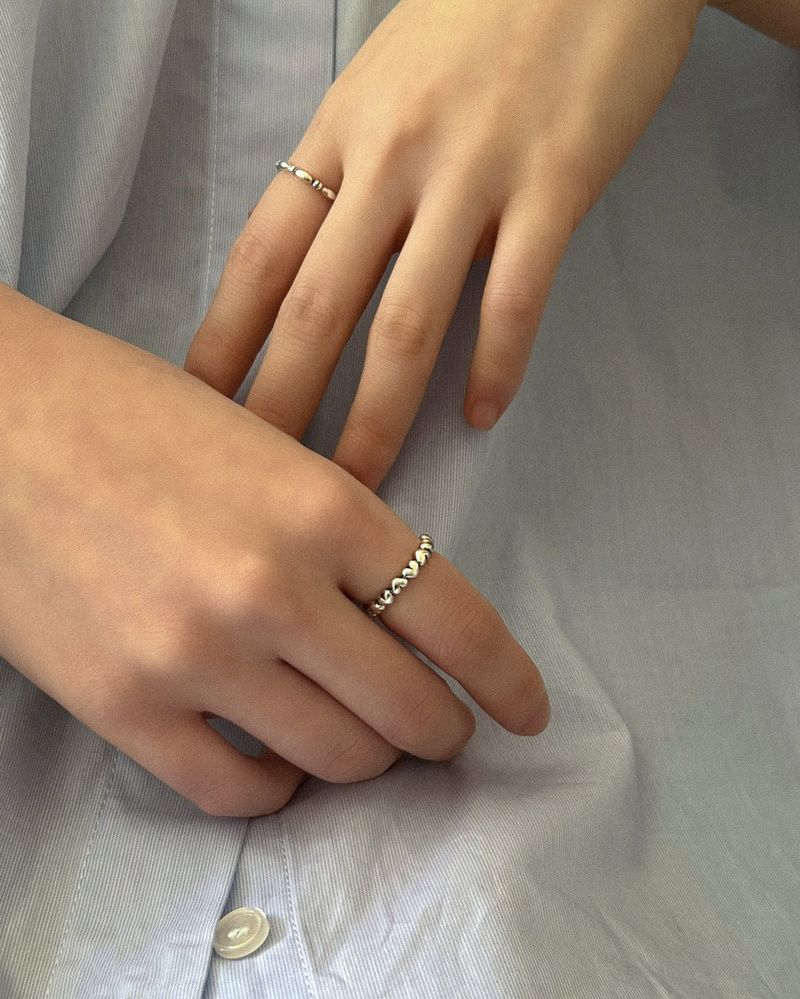 Derby heart ring (silver) *1PCS