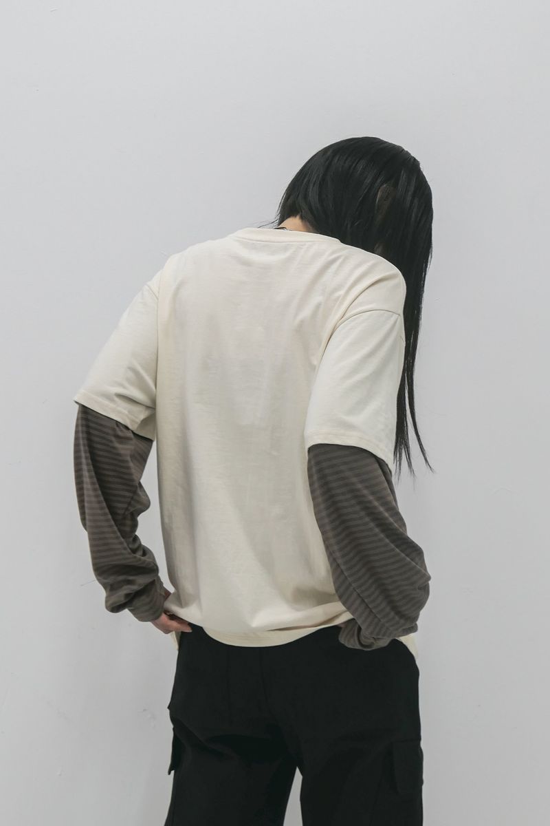 Layered Stripe T-Shirt Yellow