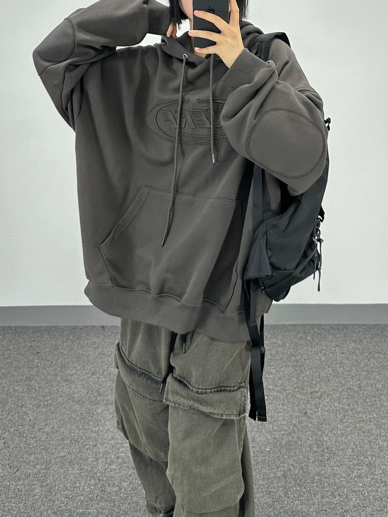 elbow patch hoodie
