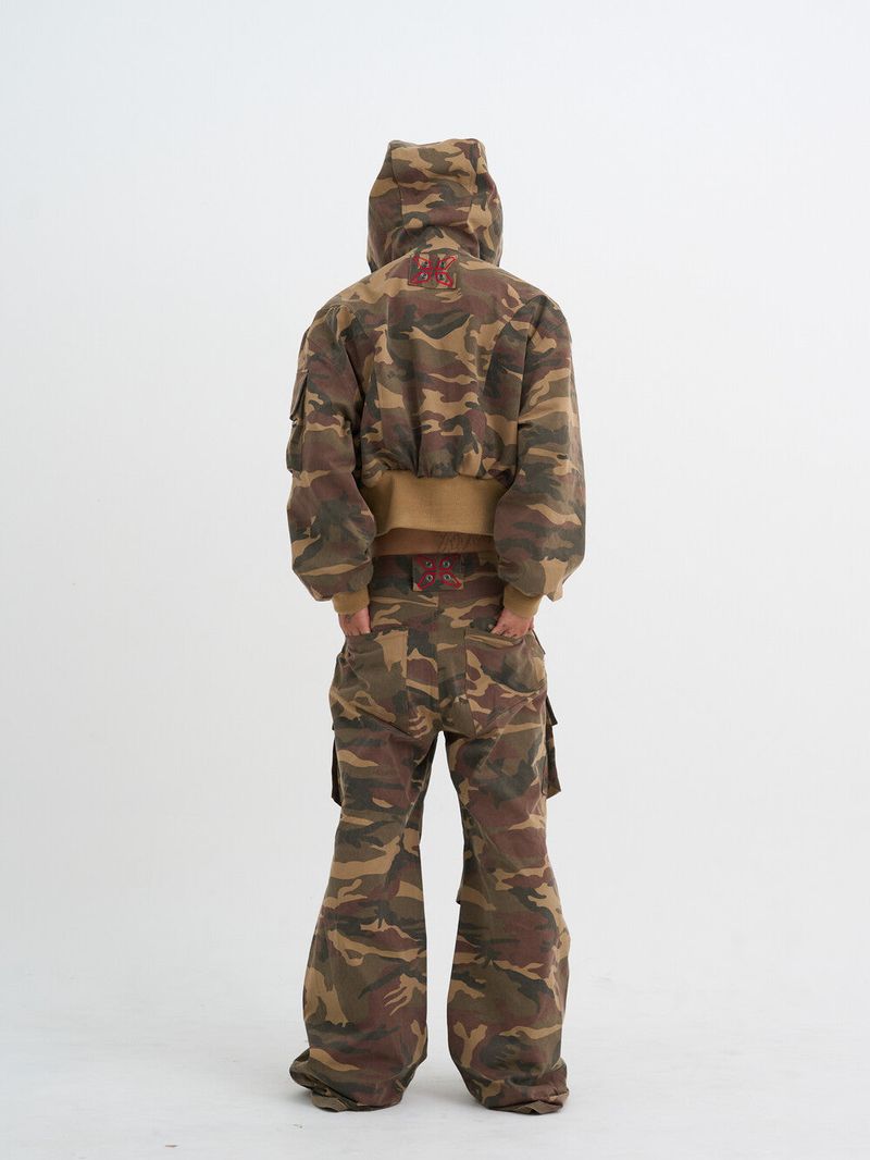 Circle Denim Bomber Jacket (Camo)