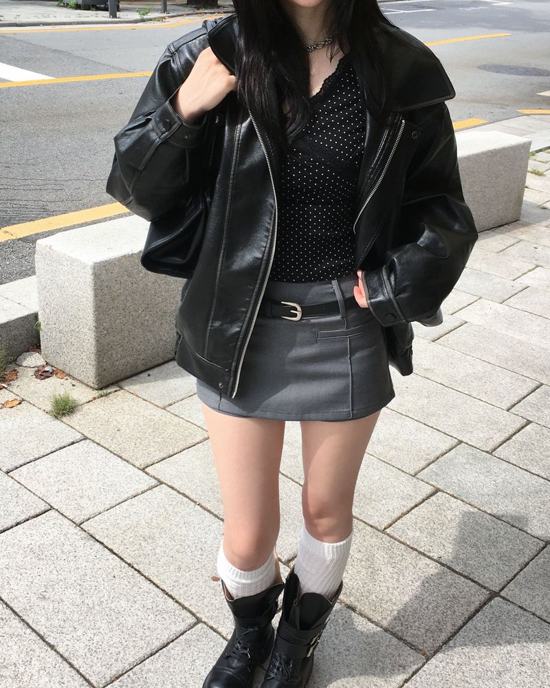 Belt line skirt pants