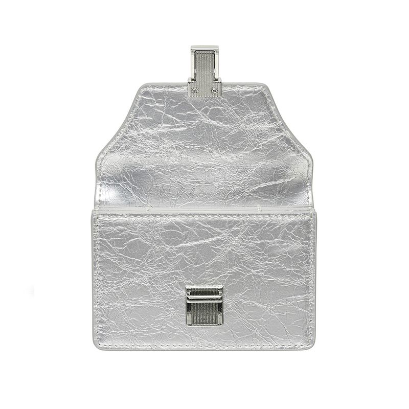 Modic Buckle 3 Layer Accordion Card Wallet Silver