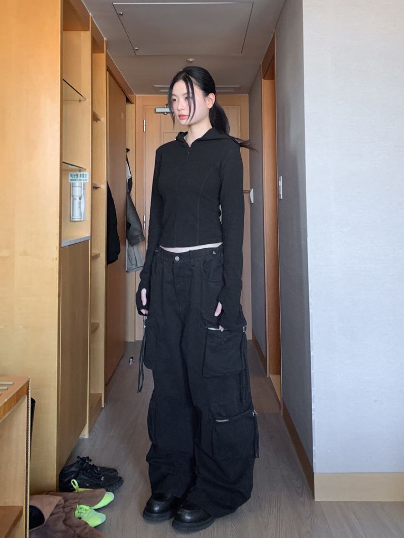  LINE HOOD HALF ZIP-UP