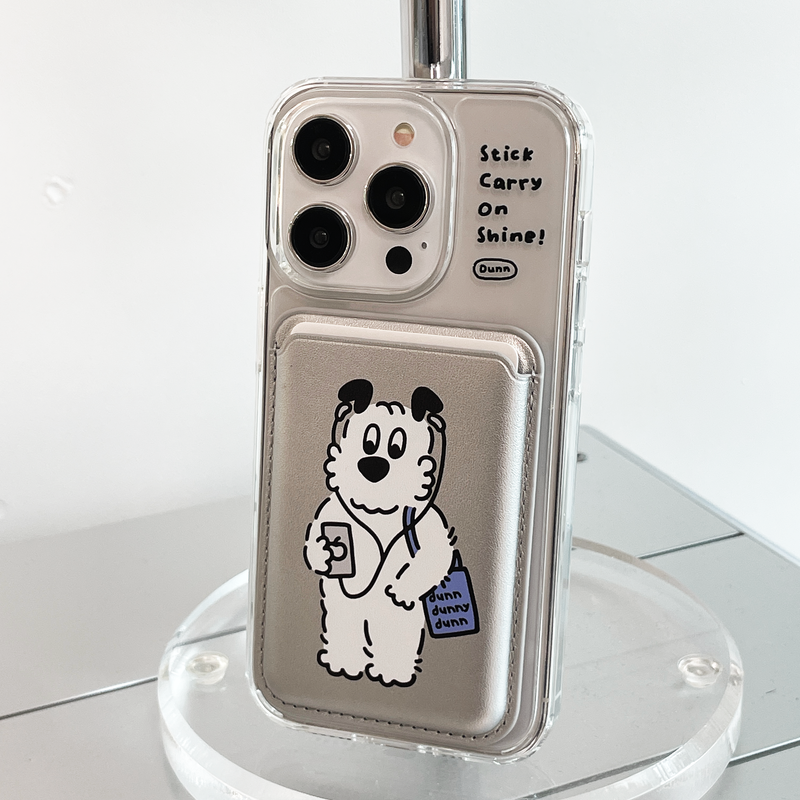dunn dunny dunn（ダン ダニー ダン）の「ブルーバッグ マグセーフカードウォレット(silver)（スマホグッズ/小物）」