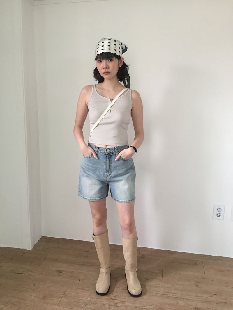 Buckle leather long boots (2color)