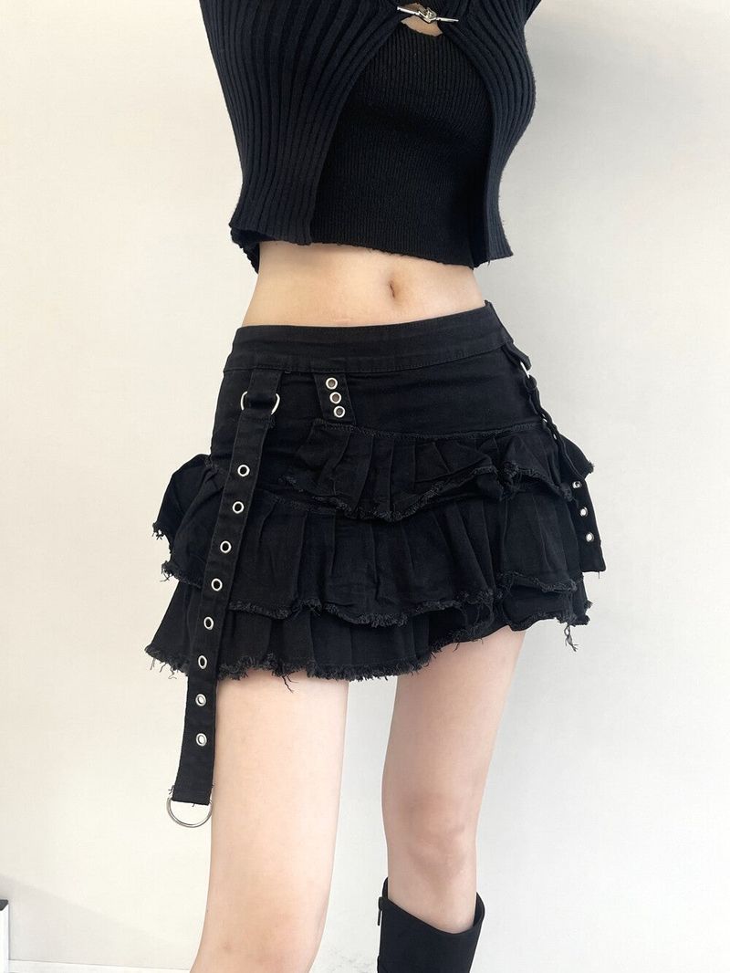Seow(ソウ)の「アイレットストラップカンカンミニスカート(スカート)」