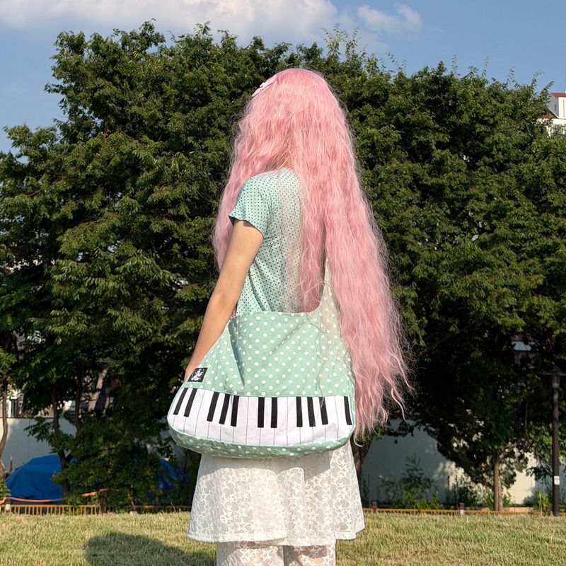 ミントポルカドット ピアノバッグ
