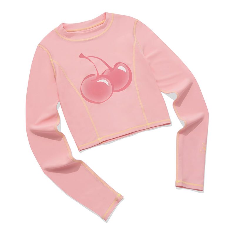 BIG CHERRY CROP RASHGUARD [PINK]
