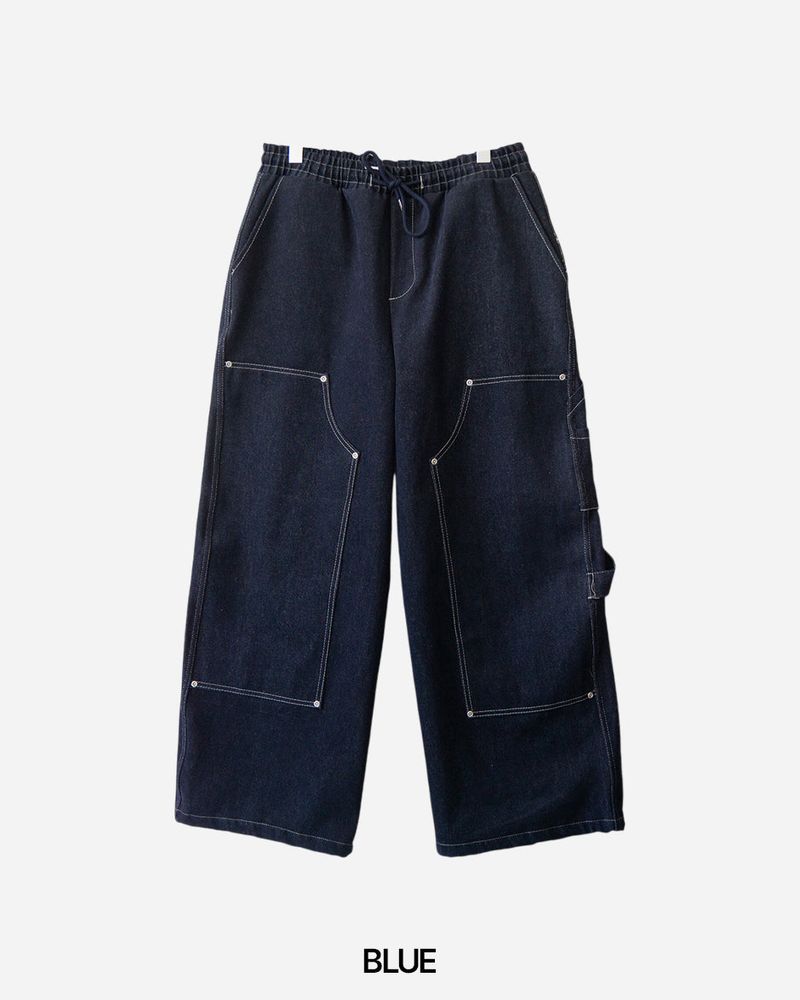 Road napping denim pants