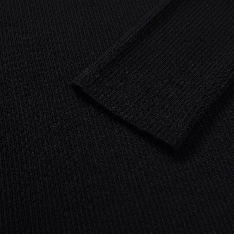 スクエアリボンロングスリーブＴシャツ / Square Ribbon Long Sleeve [BLACK]
