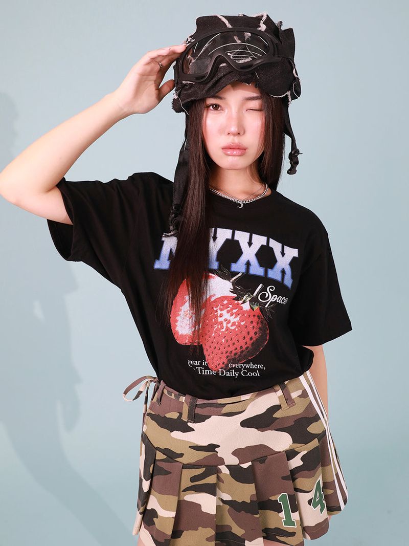 PLEATS WRAP SKIRT (CAMO)