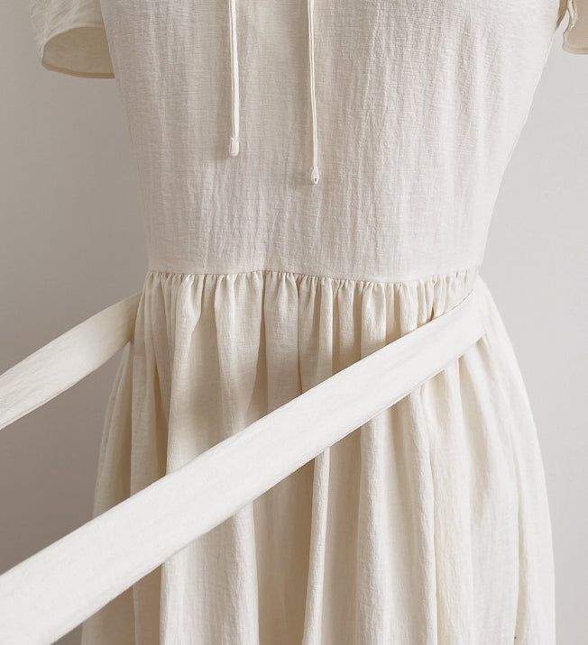 Cossel Ribbon String Flared Long One Piece