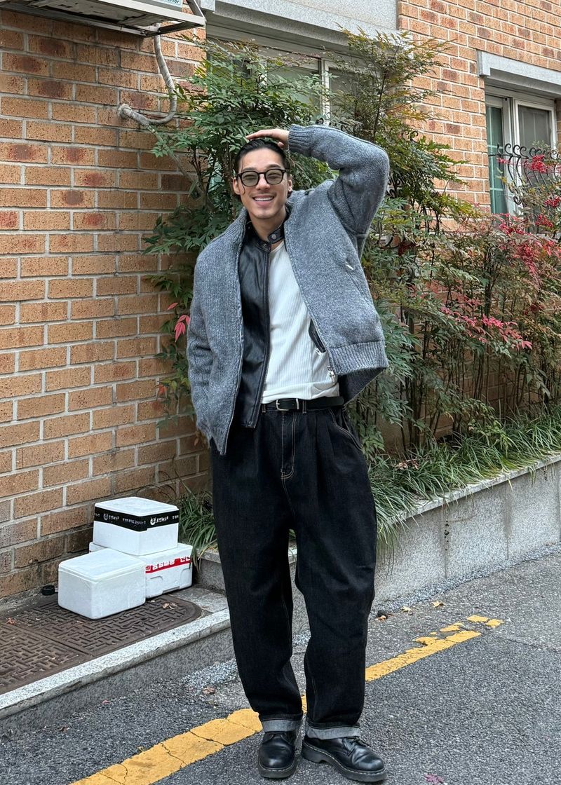 Knit Padded Zip-Up Ver2 6COLOR