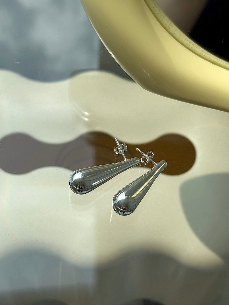 [925silver] Big bullet earring