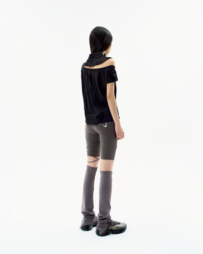 Detachable Collar T-shirt / Black
