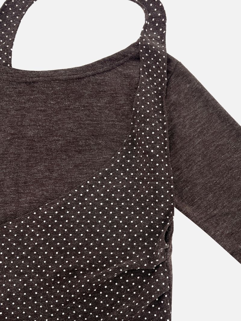 Kobe Dot Halter Neck Layered Tee (3c)