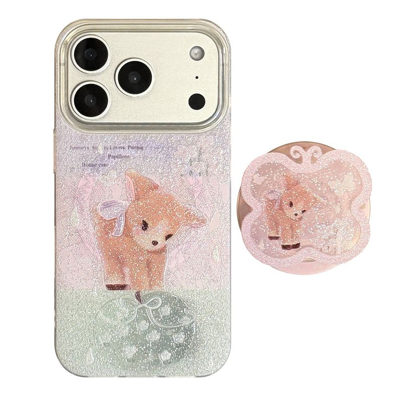 Aurora Glitter Ribbon Bambitalk iPhone Case