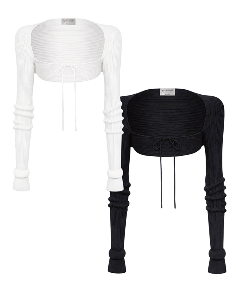 [MADE] Ribbed knit bolero (2color)