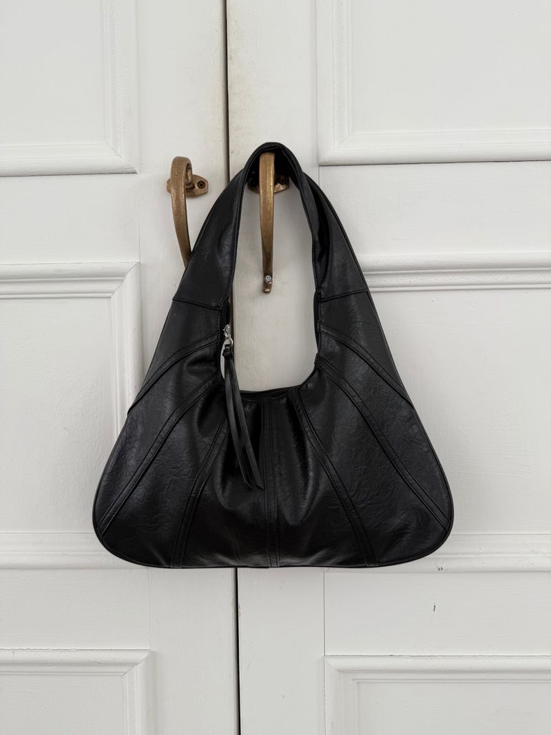 Leather Mush Bag (black)