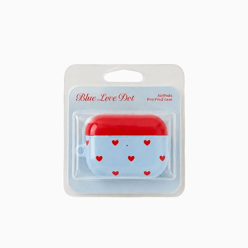 blue love dot AirPods case