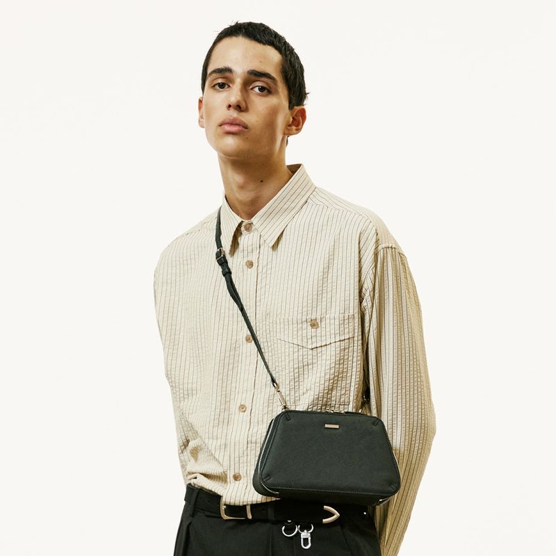 saffiano trapezium chain bag