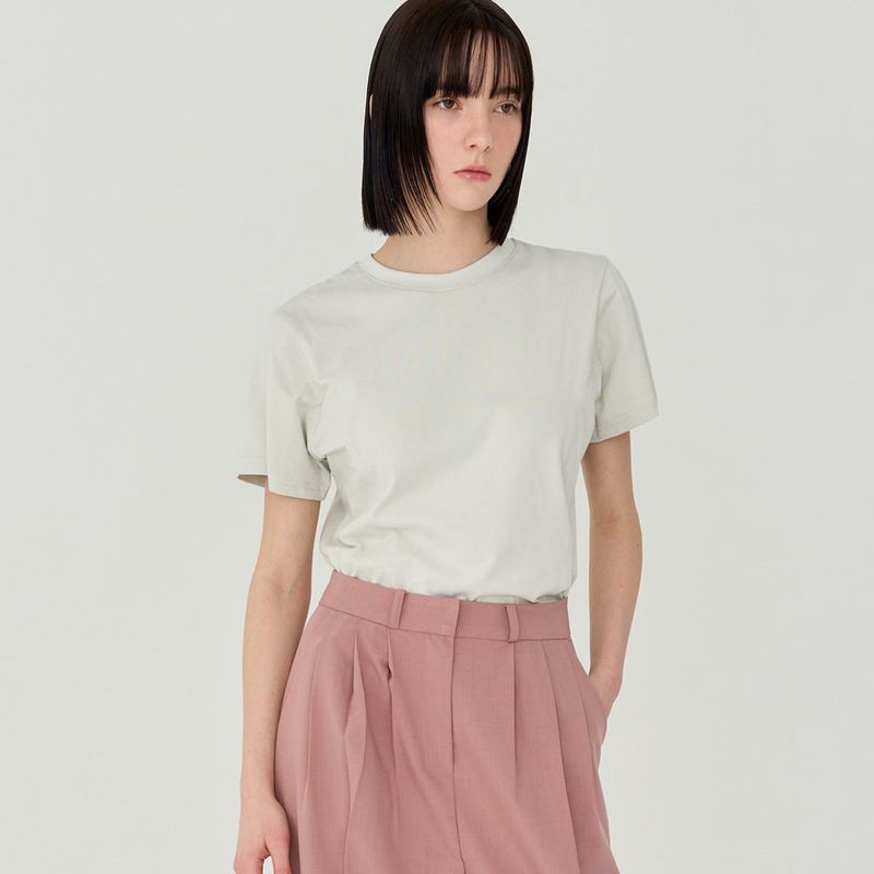 INCISION LINE T-SHIRT (GRAY BEIGE)