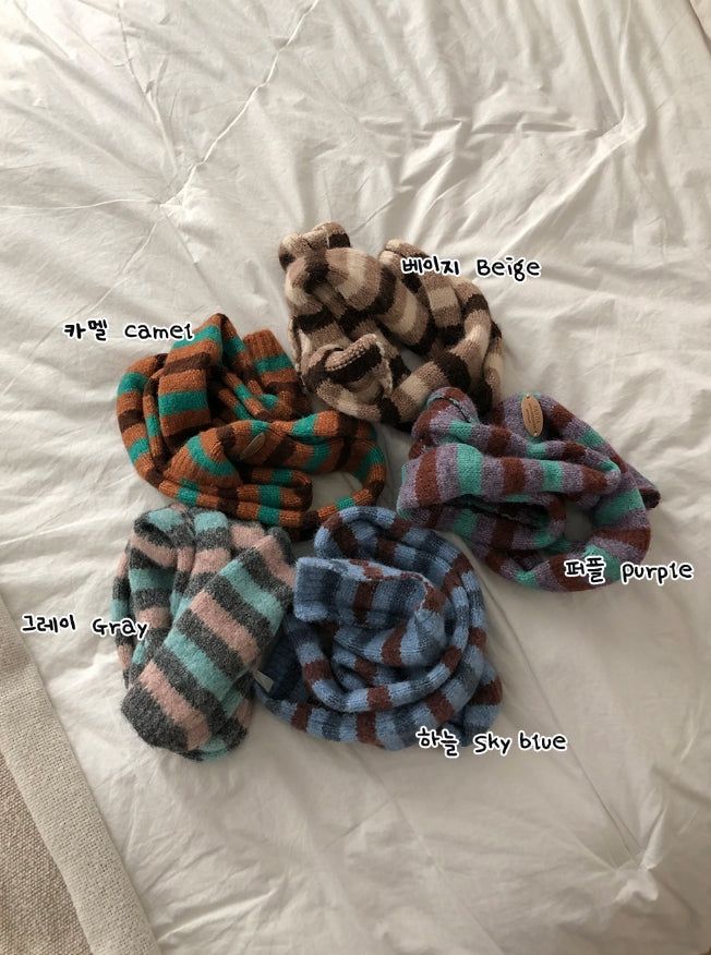 Himmeld Stripe Knit Muffler