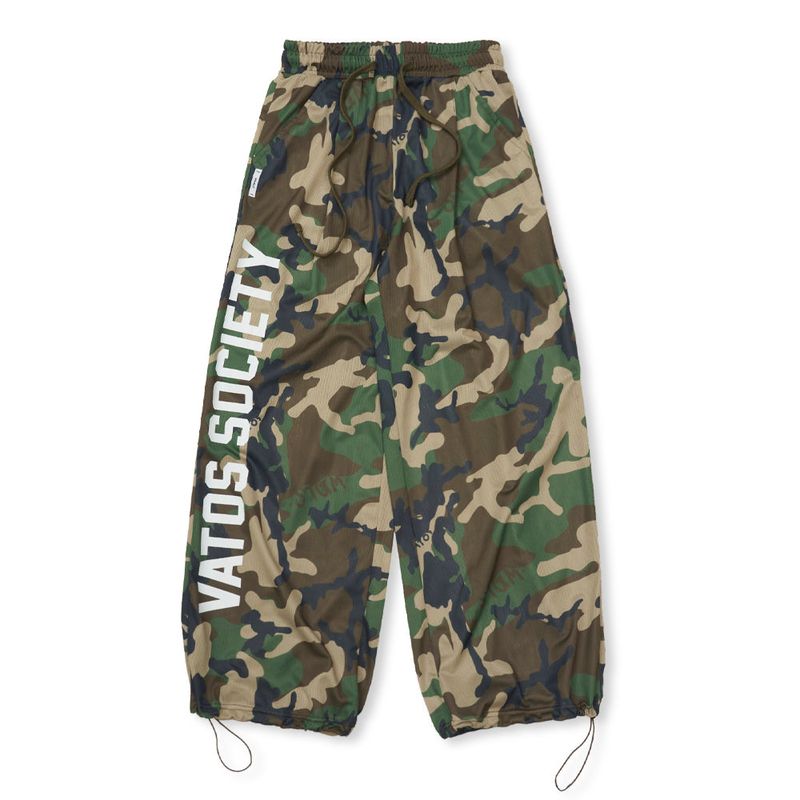  Mesh Wide Jogger Pants Camouflag